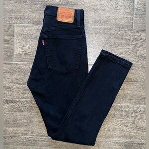 Levi’s 501 Black Button Fly Jeans W24 L28 Straight Leg